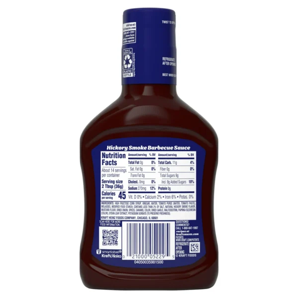 KRAFT HICKORY SMOKE BBQ SAUCE 18Z - Imagen 4