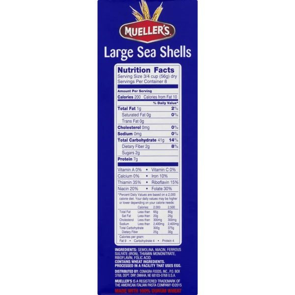 MUELLER'S LARGE SHELLS 16z - Imagen 2